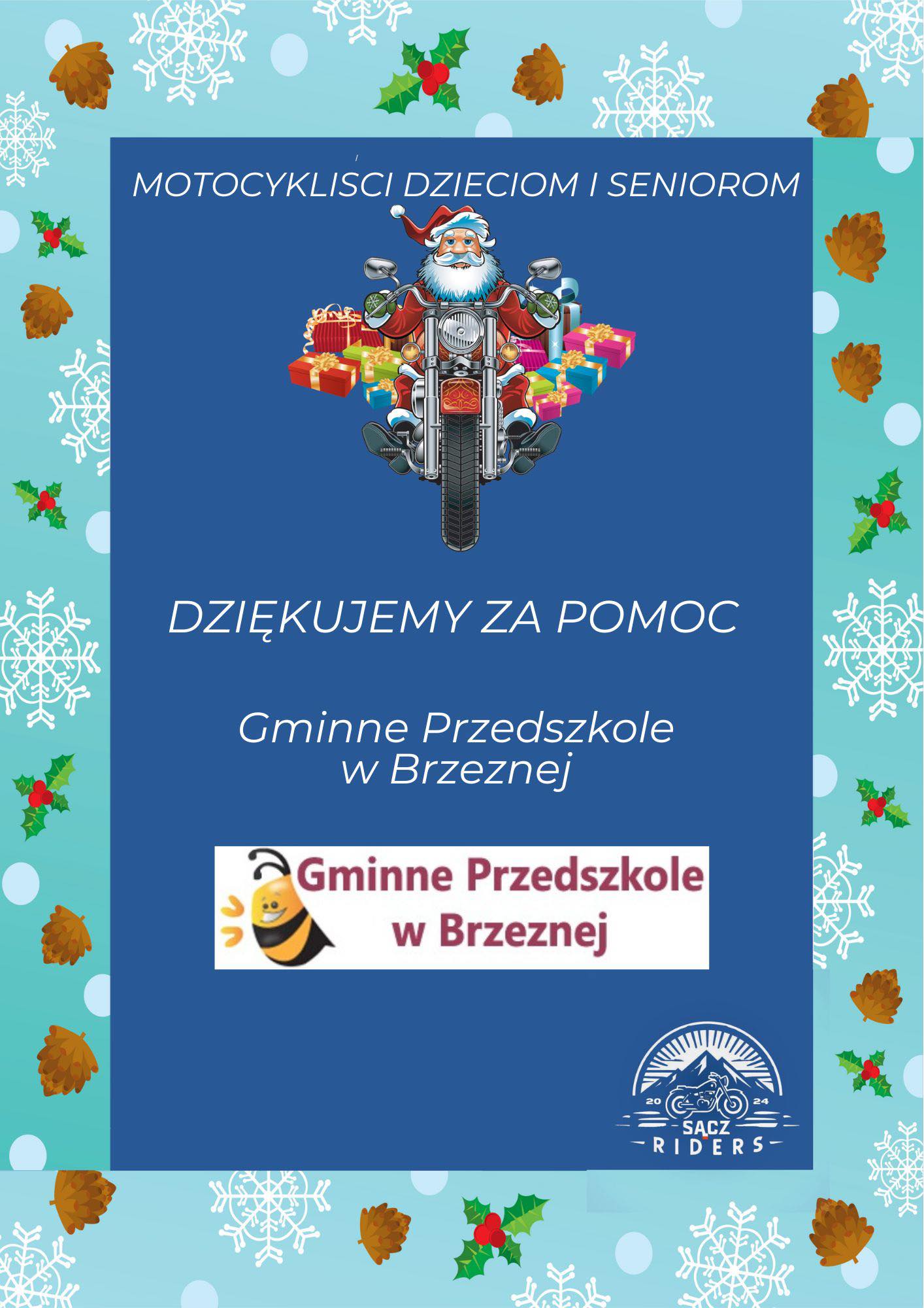 Motocykliści dzieciom i seniorom 2025   Stowarzyszenie Sądeckich Motocyklistów „Sącz Riders